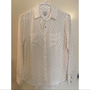 Patterned button down blouse